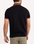 SIGNATURE STRIPE RIB TIPPED TRIM POLO SHIRT