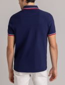 SIGNATURE STRIPE RIB TIPPED TRIM POLO SHIRT