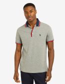 SIGNATURE STRIPE RIB TIPPED TRIM POLO SHIRT