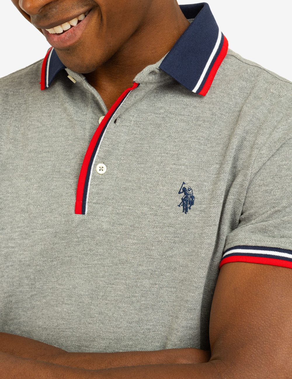 SIGNATURE STRIPE RIB TIPPED TRIM POLO SHIRT - Image 16
