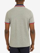 SIGNATURE STRIPE RIB TIPPED TRIM POLO SHIRT