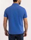 SOLID INTERLOCK POLO SHIRT WITH WOVEN TRIM