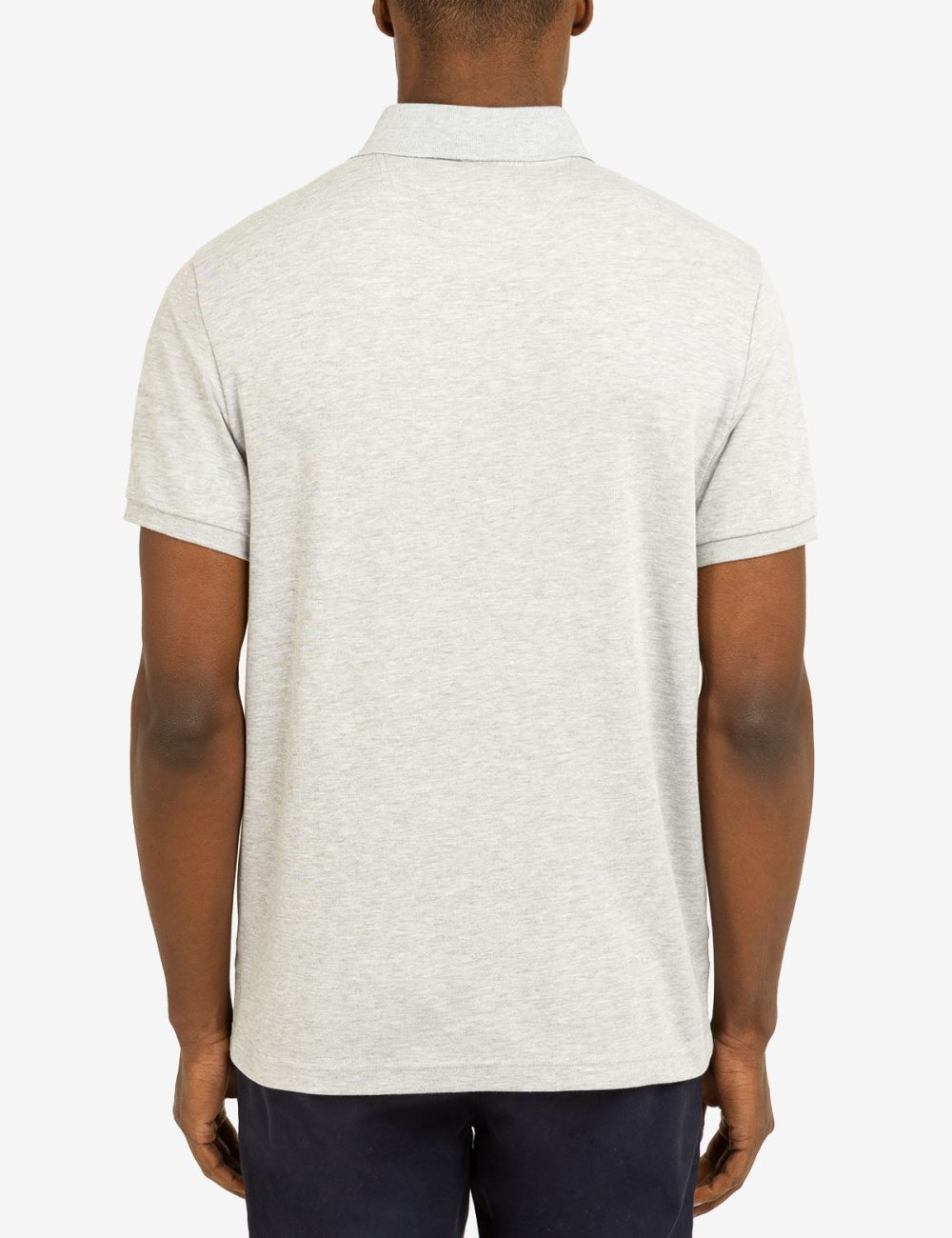 SOLID INTERLOCK POLO SHIRT WITH WOVEN TRIM - Image 8