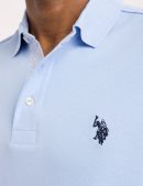 SOLID INTERLOCK POLO SHIRT WITH WOVEN TRIM