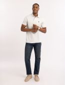 SOLID INTERLOCK POLO SHIRT WITH WOVEN TRIM