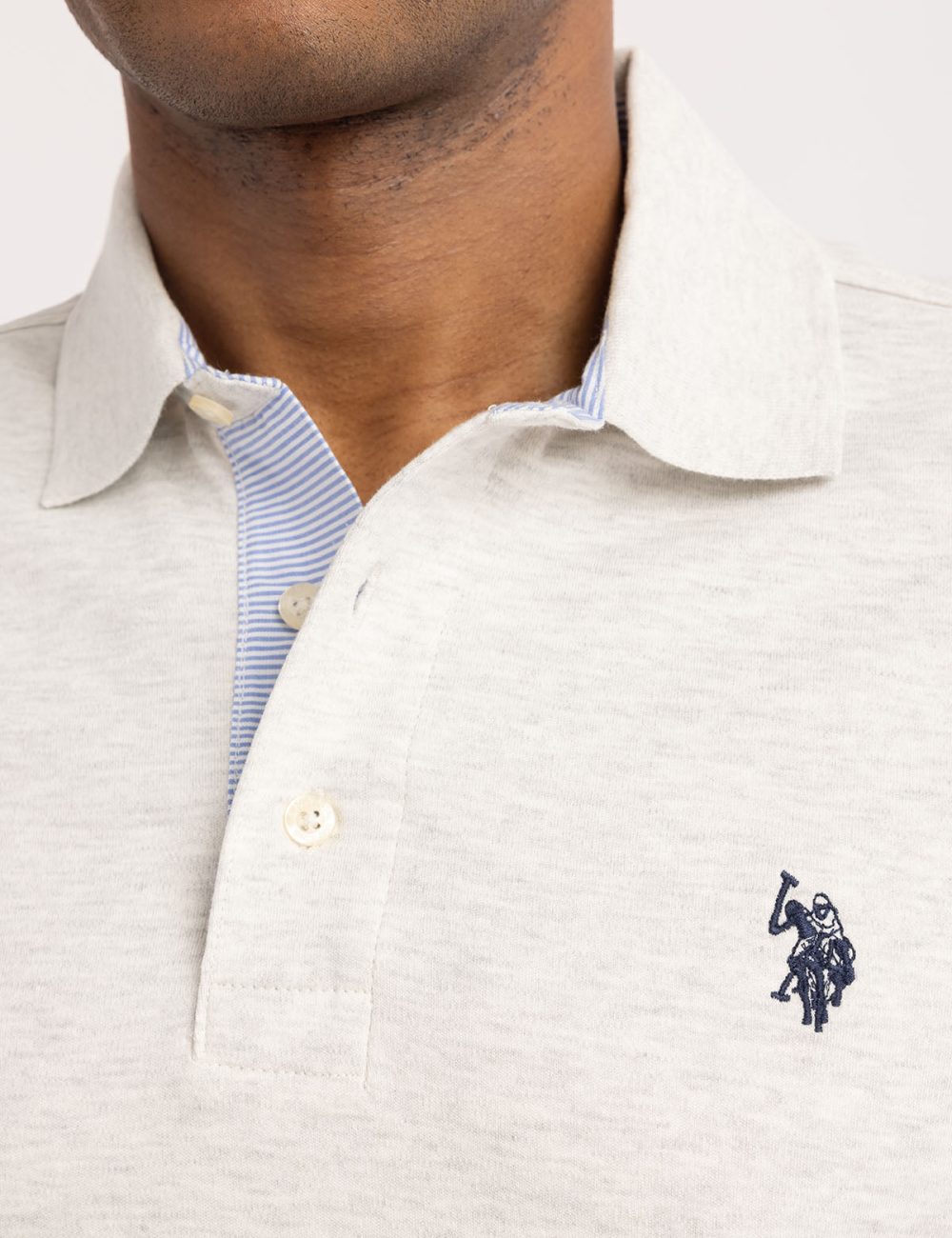 SOLID INTERLOCK POLO SHIRT WITH WOVEN TRIM - Image 13