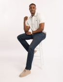 SOLID INTERLOCK POLO SHIRT WITH WOVEN TRIM