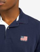 FLAG PIQUE POLO SHIRT WITH UNDER COLLAR DETAIL