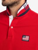 FLAG PIQUE POLO SHIRT WITH UNDER COLLAR DETAIL