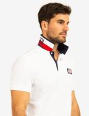 FLAG PIQUE POLO SHIRT WITH UNDER COLLAR DETAIL