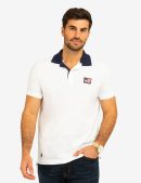 FLAG PIQUE POLO SHIRT WITH UNDER COLLAR DETAIL