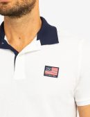 FLAG PIQUE POLO SHIRT WITH UNDER COLLAR DETAIL