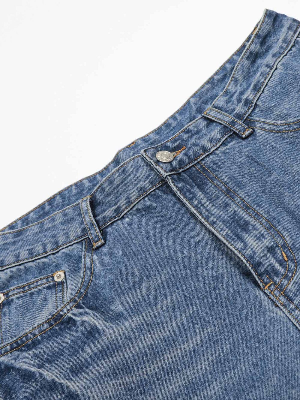 Blue Straight-leg Center-crease Jeans - Image 4