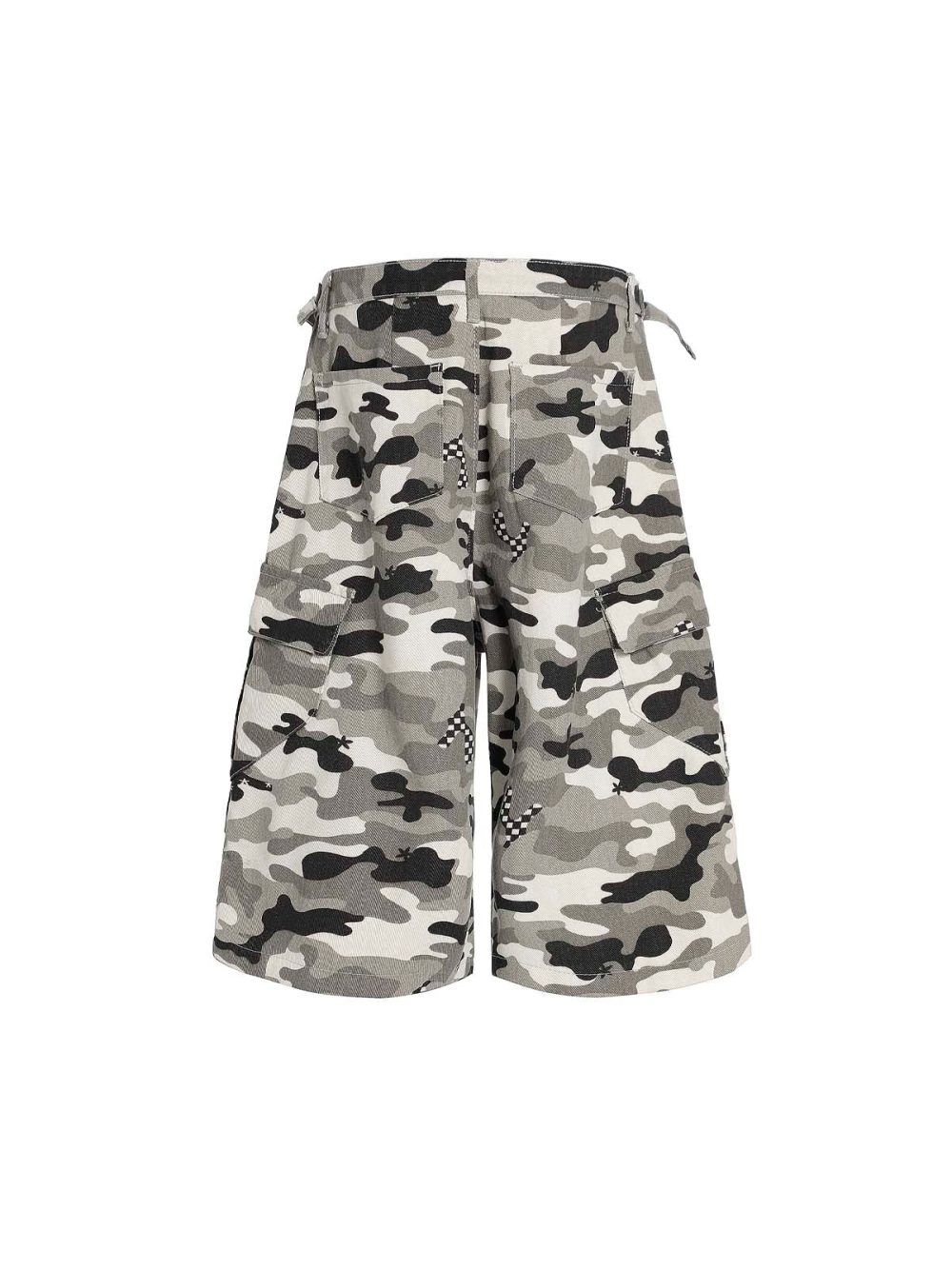 Camouflage straight-leg mid-length jeans smaller - Image 3