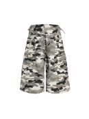 Camouflage straight-leg mid-length jeans smaller