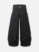 Vintage Deconstructed Big Pocket Jeans