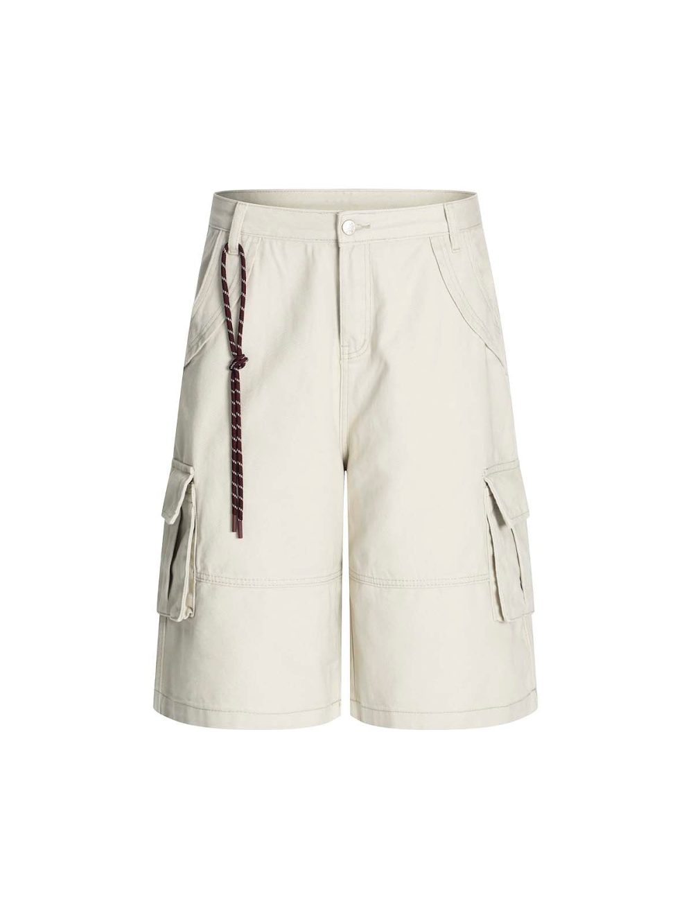 Tassel-Tie Cargo Shorts Jeans