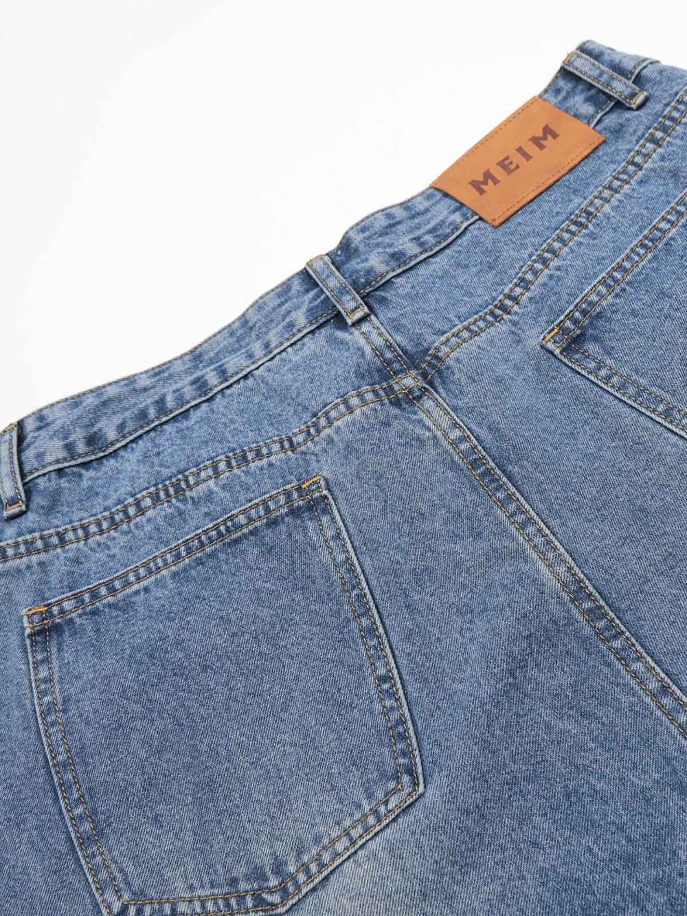 Blue Straight-leg Center-crease Jeans - Image 7