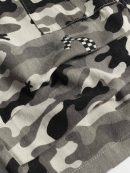 Camouflage straight-leg mid-length jeans smaller