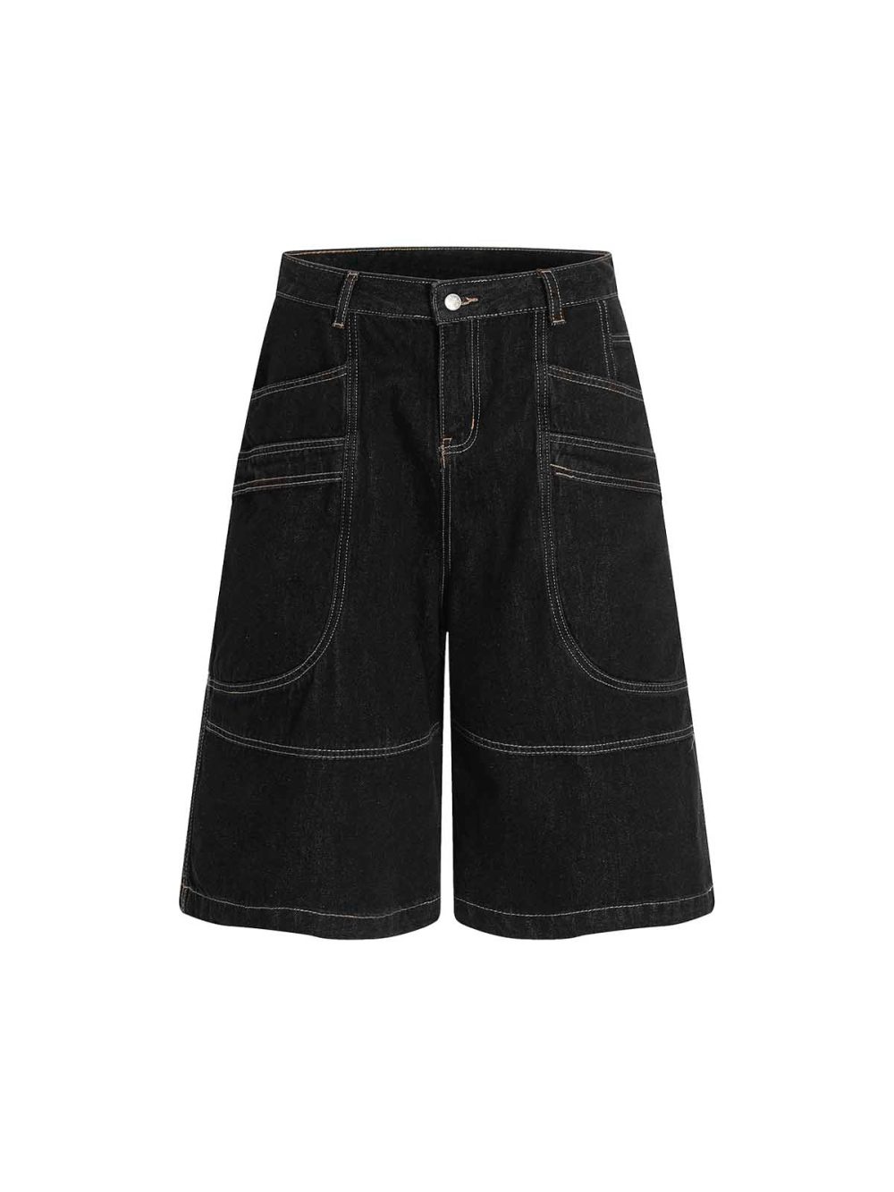 Pocket Straight-leg Mid-rise Jeans