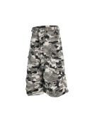 Camouflage straight-leg mid-length jeans smaller