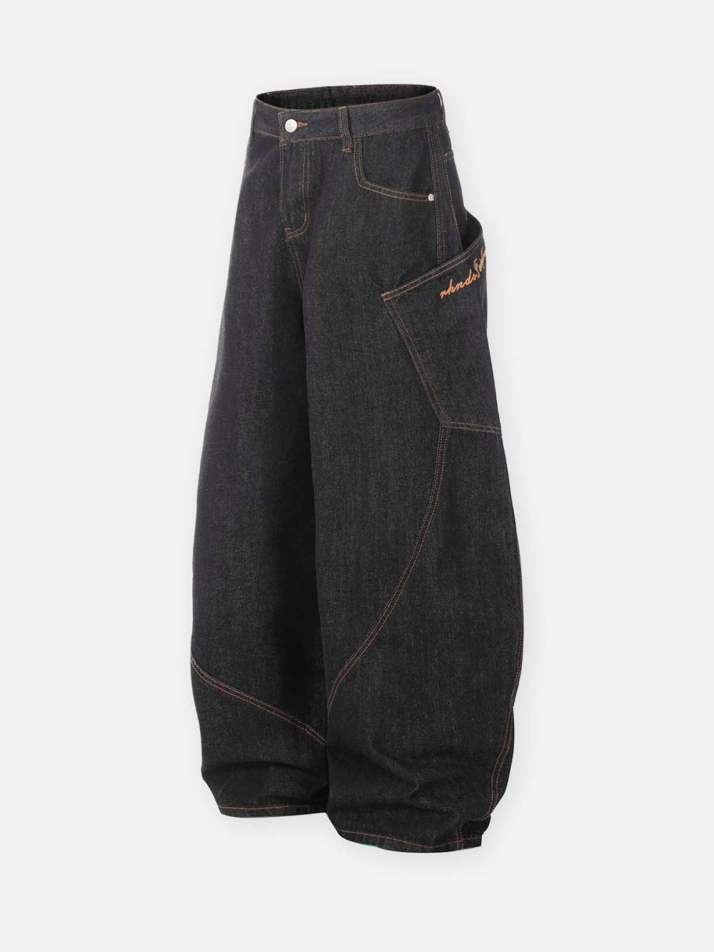 Vintage Deconstructed Big Pocket Jeans - Image 2