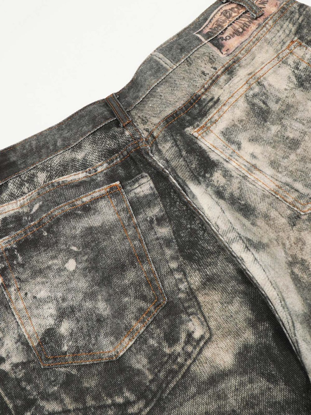 Camouflage Printed Tie-Dye Straight Jeans - Image 5