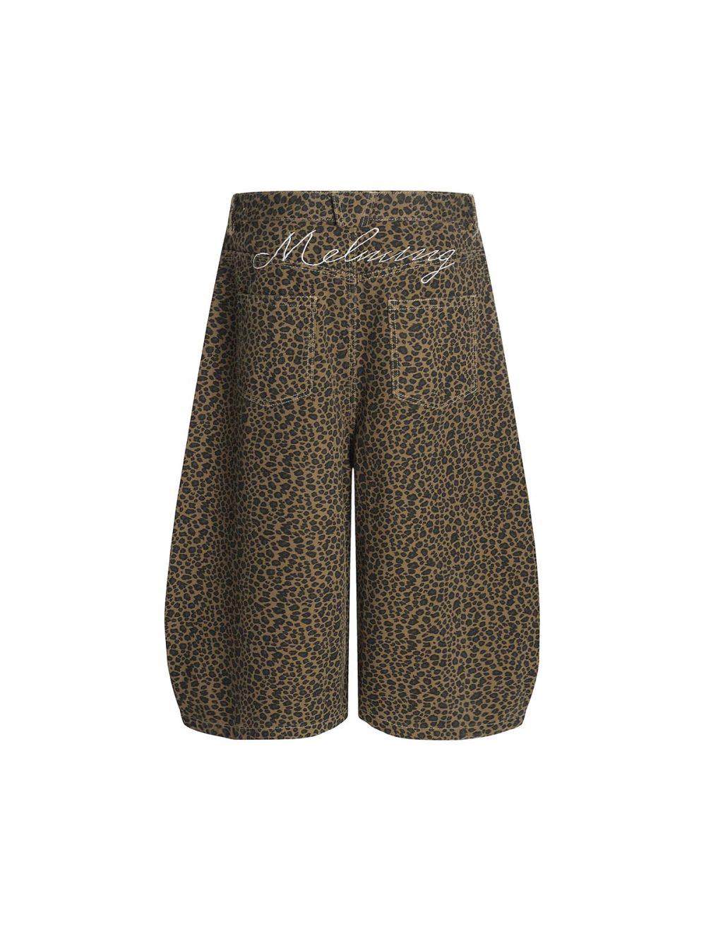 Leopard-Print Machete-Cut Middle split Jeans - Image 3