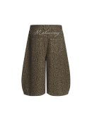 Leopard-Print Machete-Cut Middle split Jeans