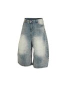 Gradient Machete-Cut Capri Jeans
