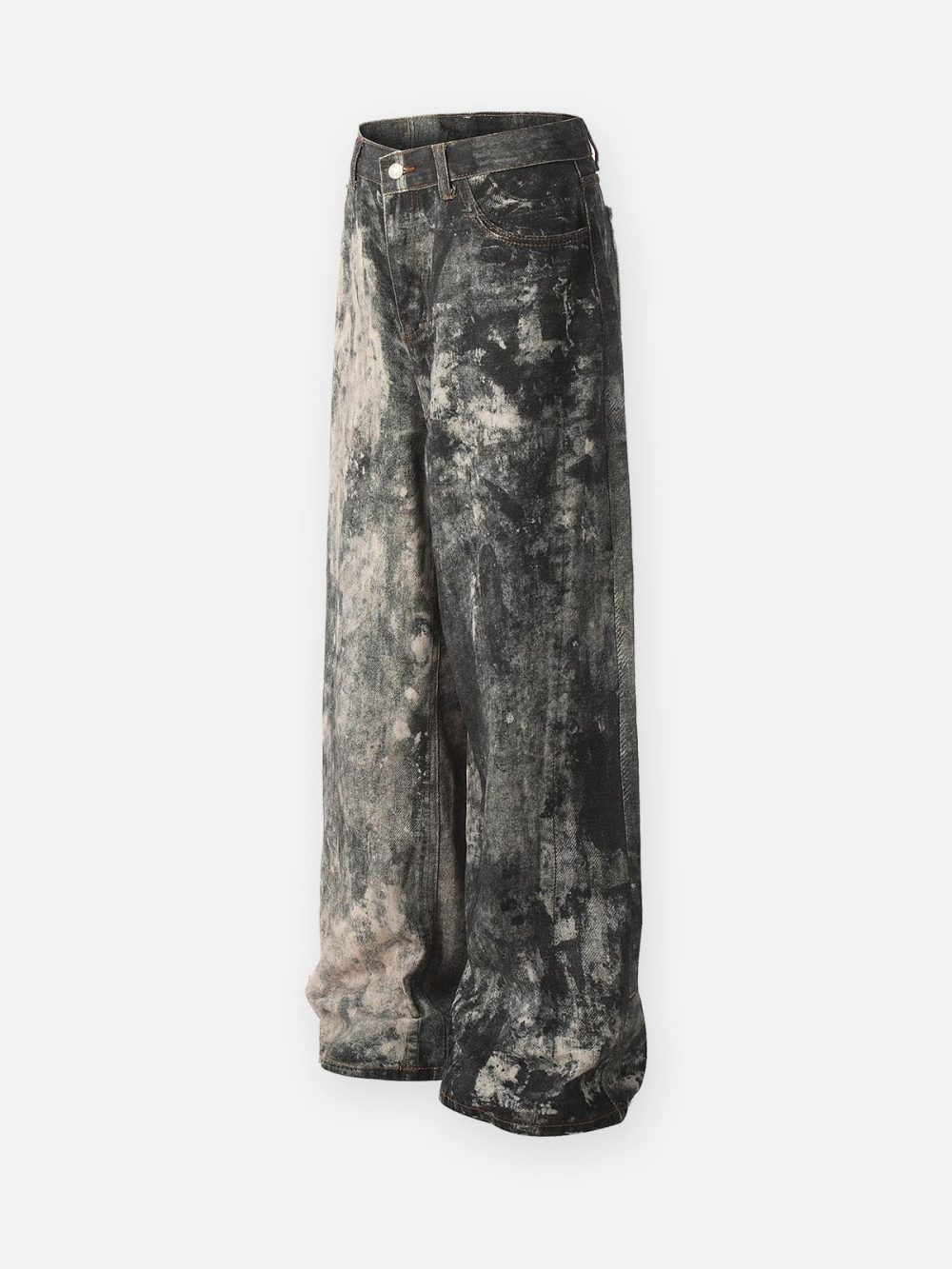 Camouflage Printed Tie-Dye Straight Jeans - Image 2