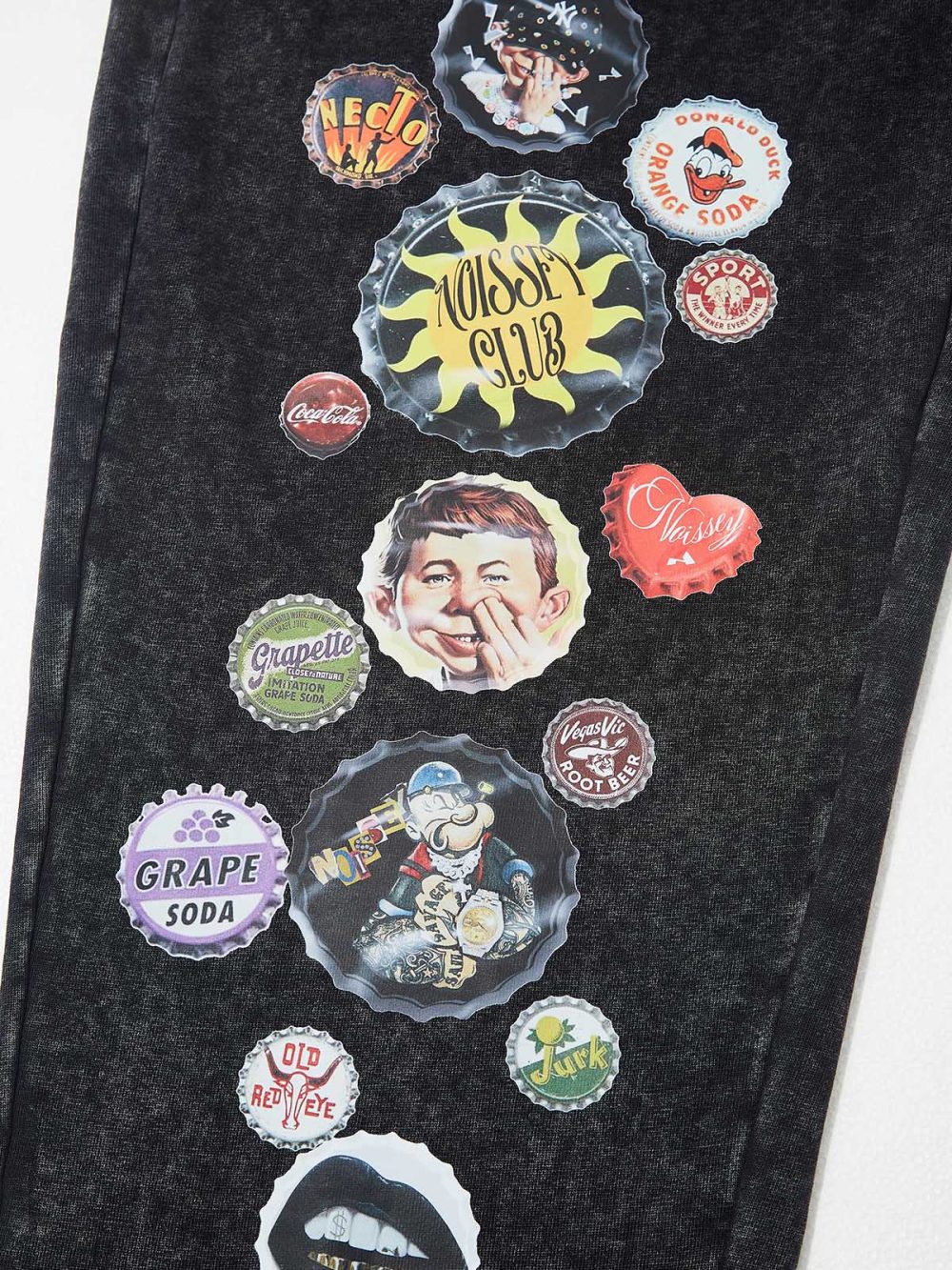 Fun Bottle Cap Art Print Pants - Image 3