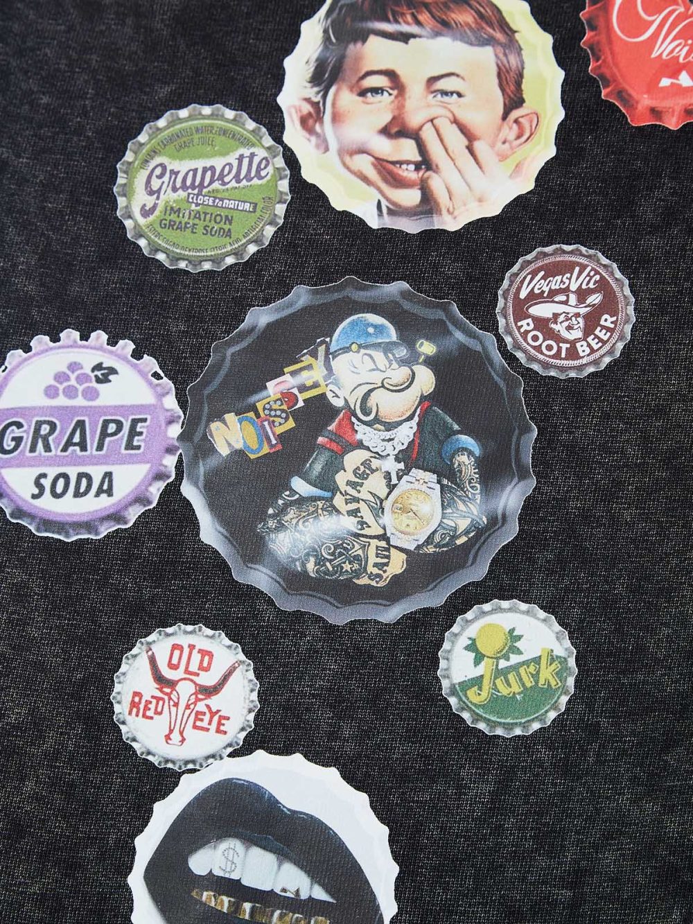 Fun Bottle Cap Art Print Pants - Image 4