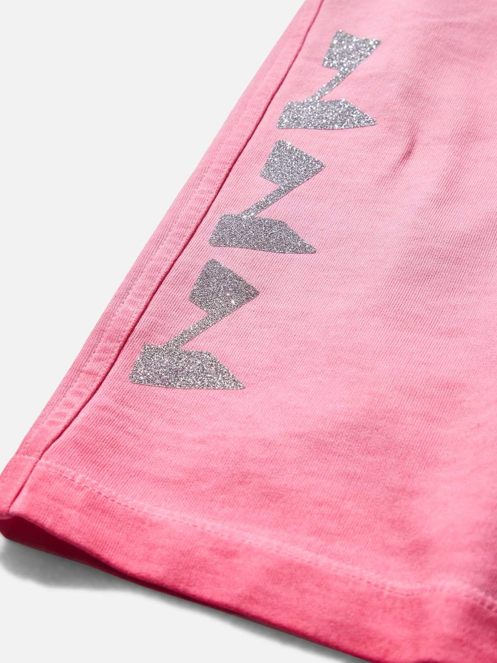 Silver Skull Claw Print Pink Gradient Shorts - Image 5