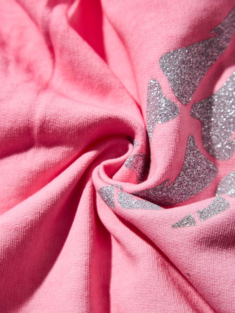 Silver Skull Claw Print Pink Gradient Shorts - Image 7