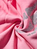 Silver Skull Claw Print Pink Gradient Shorts
