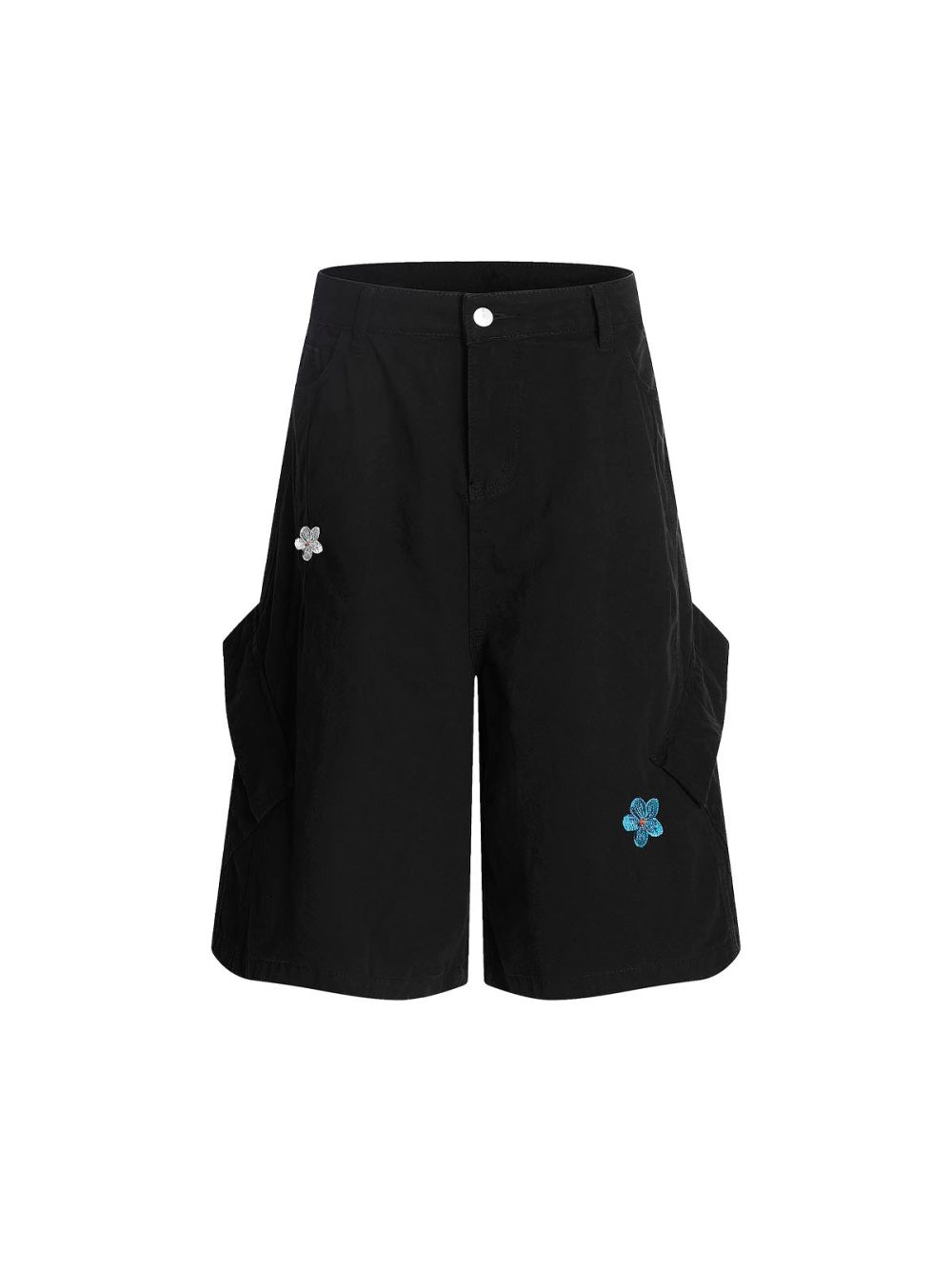 Embroidered Design Straight-Cut Mid-Length Pants - Image 2