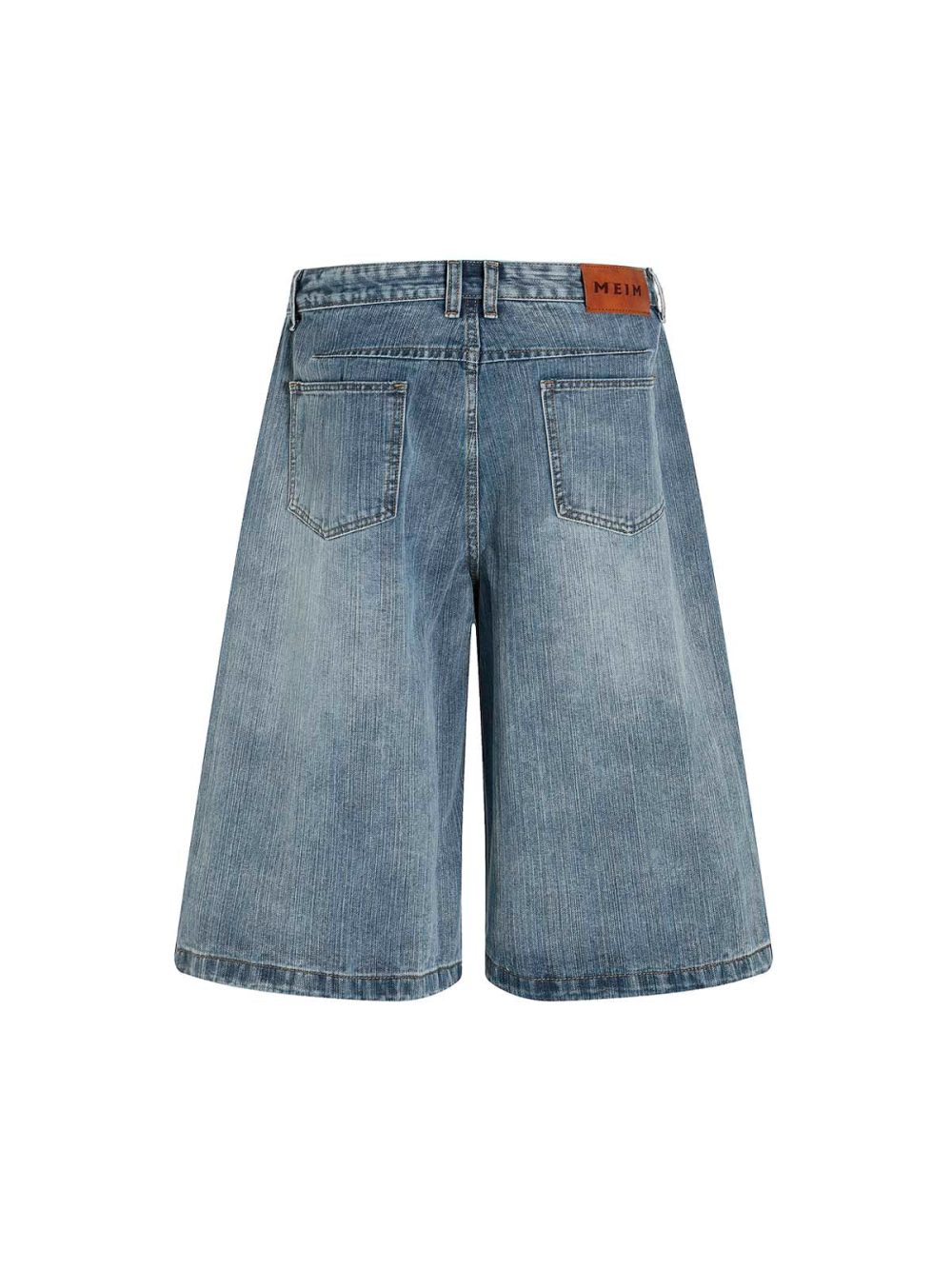 Unique Print Design Straight-Cut Mid-Split Jeans - Image 3