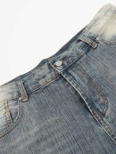 Gradient Machete-Cut Capri Jeans