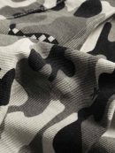 Camouflage straight-leg mid-length jeans smaller