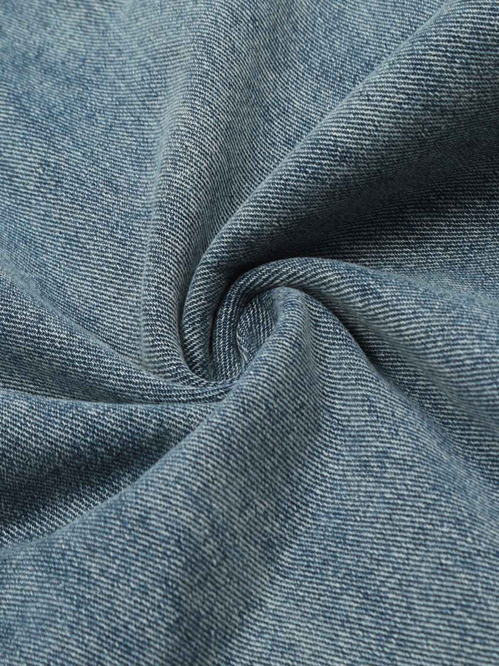 Detachable Strap Straight-Leg Cargo Loose-Fit Denim Jeans - Image 12