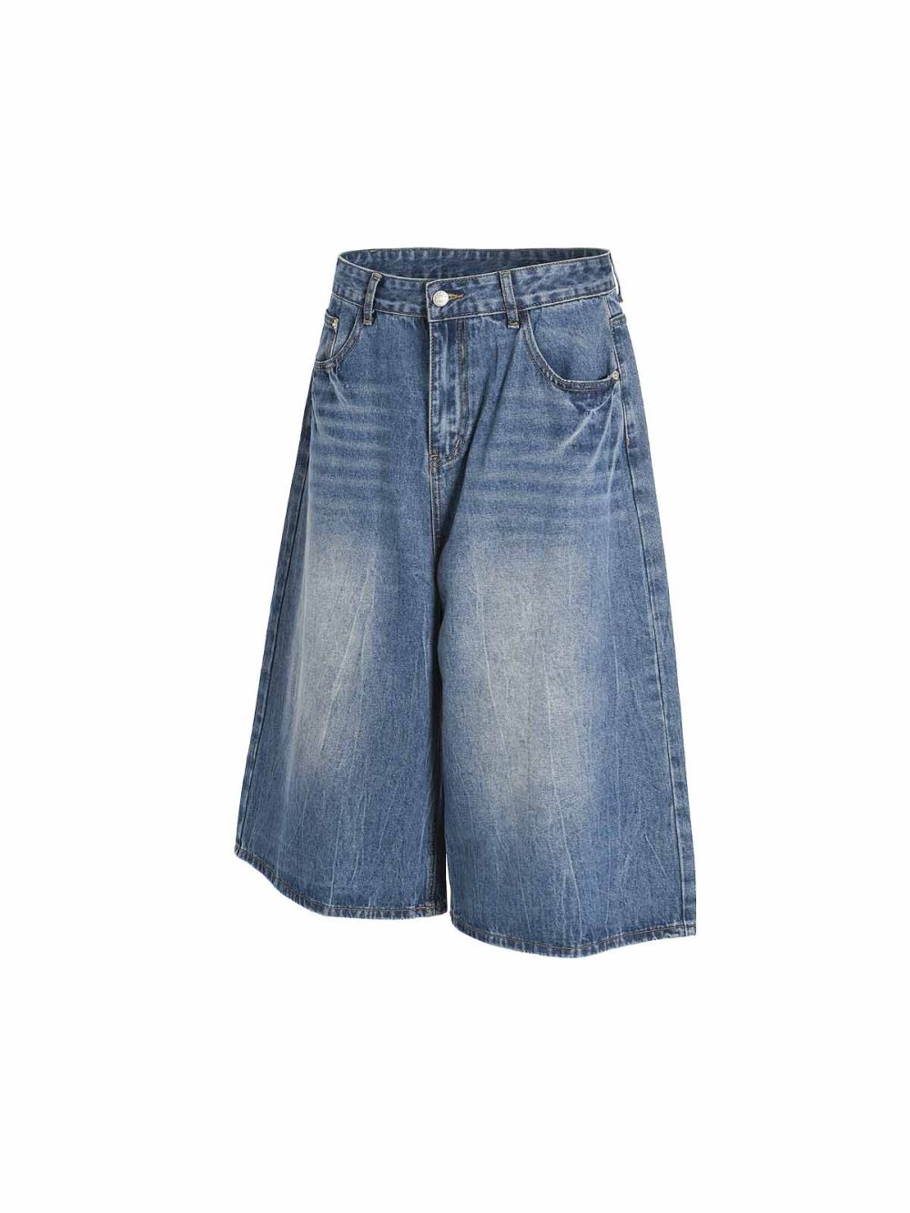 Blue Straight-leg Center-crease Jeans - Image 2