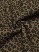 Leopard-Print Machete-Cut Middle split Jeans