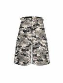 Camouflage straight-leg mid-length jeans smaller