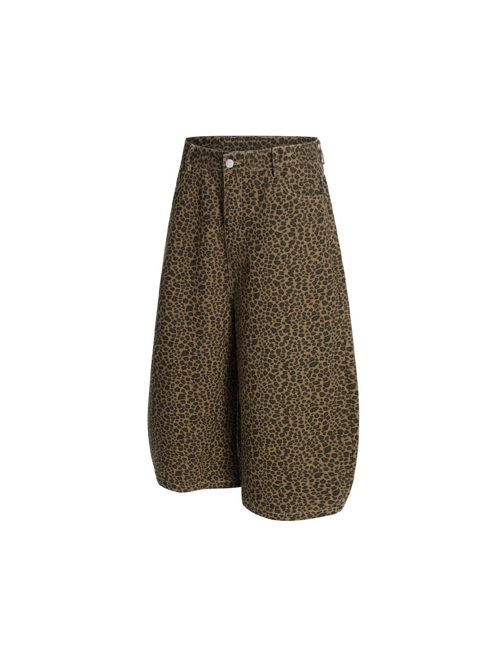 Leopard-Print Machete-Cut Middle split Jeans - Image 2