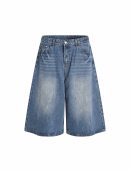 Blue Straight-leg Center-crease Jeans