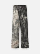 Camouflage Printed Tie-Dye Straight Jeans