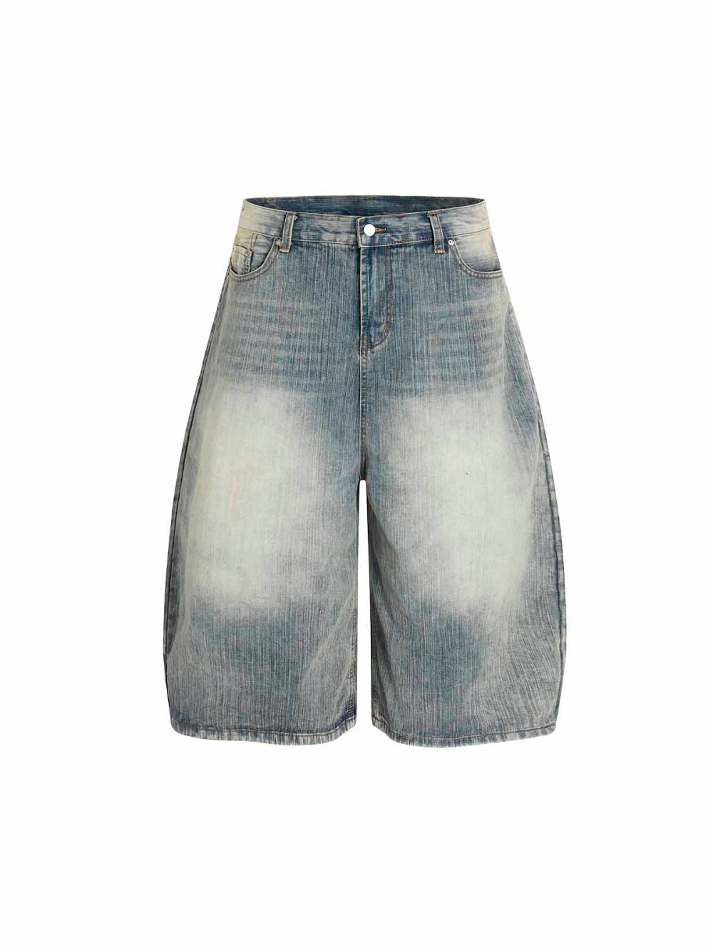 Gradient Machete-Cut Capri Jeans