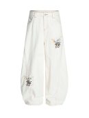 High-Street Design Curved-Leg Pants