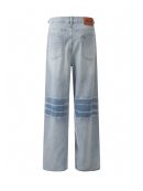 Vintage Striped Blue Straight Jeans